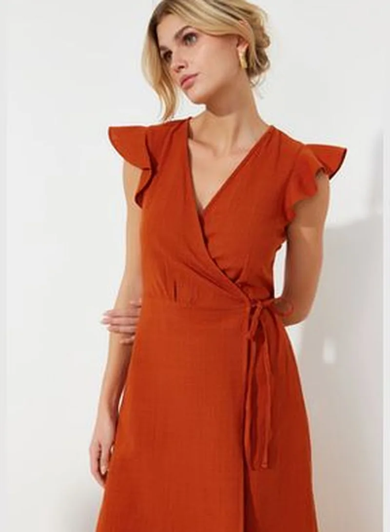 trendyol Flutter Sleeve Dress