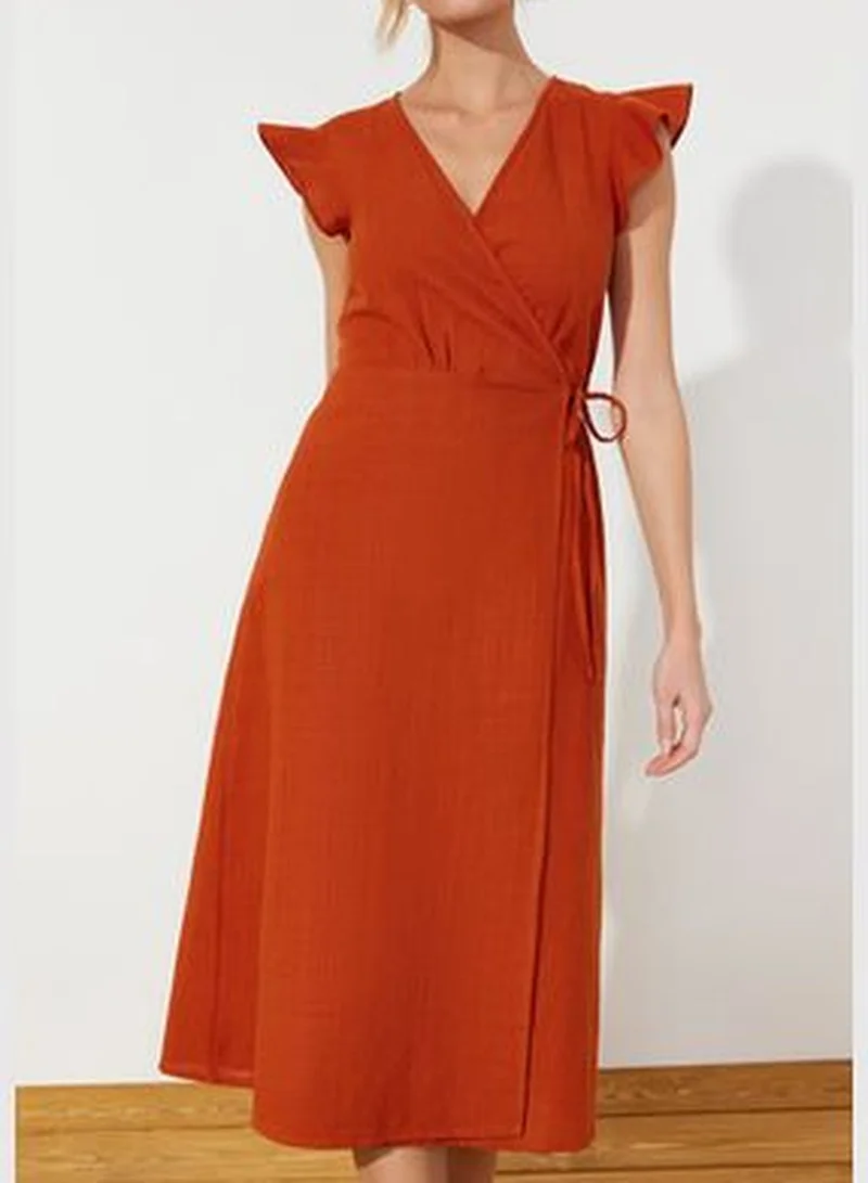 trendyol Flutter Sleeve Dress