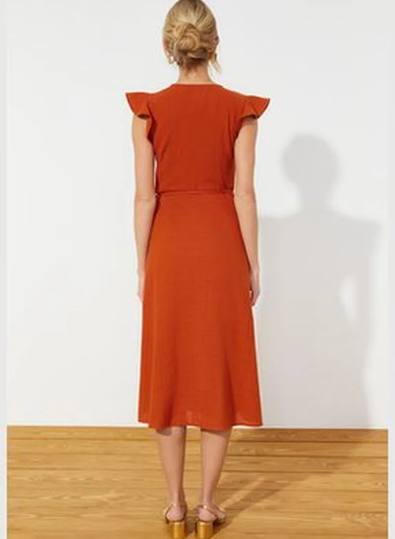 trendyol Flutter Sleeve Dress