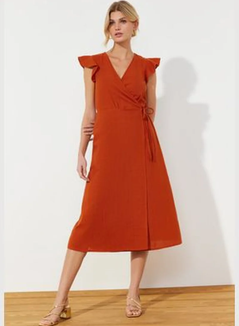 trendyol Flutter Sleeve Dress