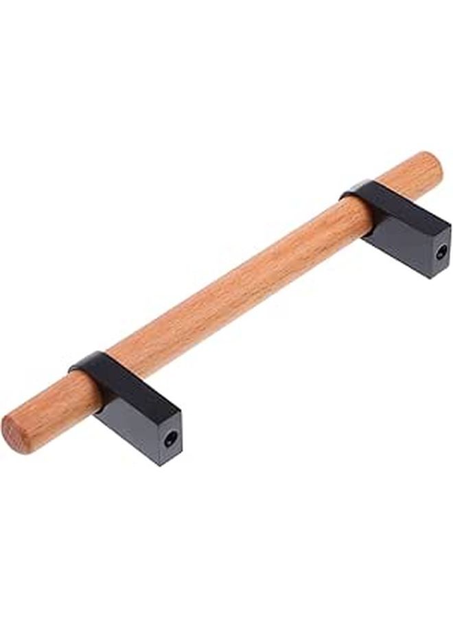 Black Wooden Cabinet Handles 96mm Hole Spacing Kitchen Drawer Wardrobe Door Pulls - Image 1