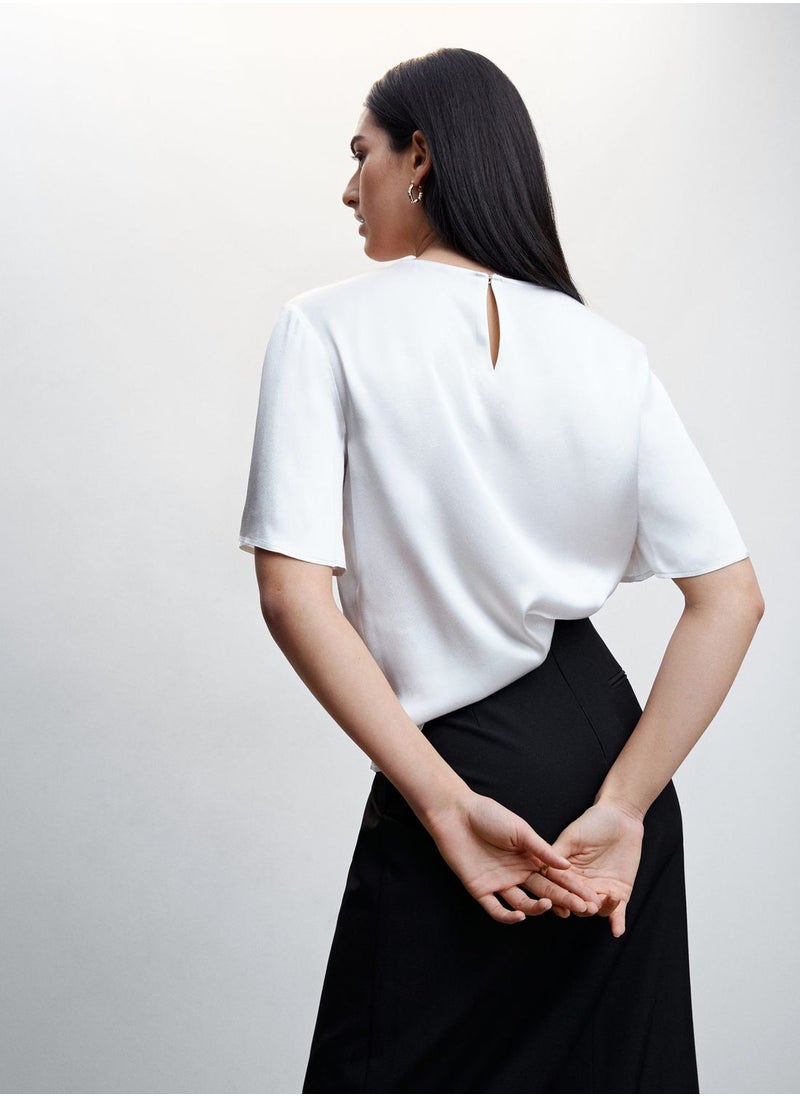 MANGO - Round Neck T-Shirt - Image 1