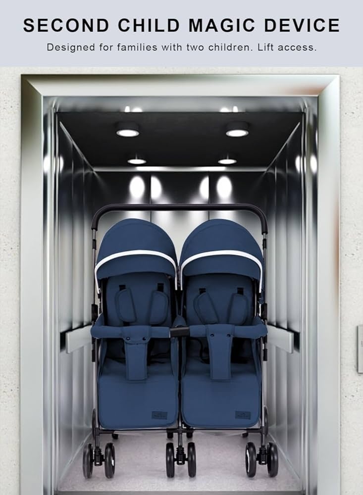 عربة توأم جنبًا إلى جنب مناسبة لطفلين حديثي الولادة حتى حوالي 24 شهرًا - Image 5