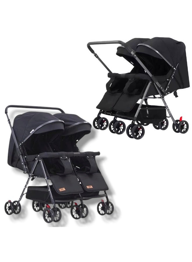 عربة توأم جنبًا إلى جنب مناسبة لطفلين حديثي الولادة حتى حوالي 24 شهرًا - Image 3