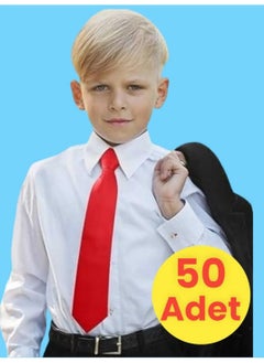 Tezzgelsin Unisex 5 - 10 Years Old Children's Elastic Tie 50 Pieces 