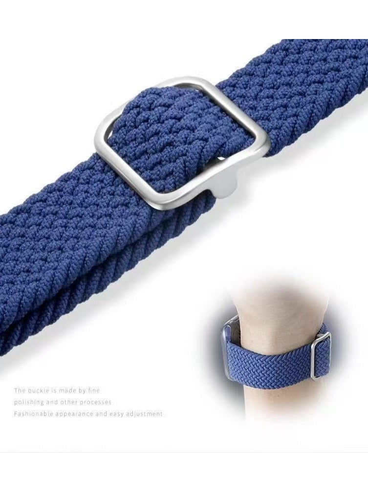 Watch Nylon Band 42/44/45/46/49mm Compatible with Apple Watch Series 8/7/SE/6/5/4/3/2/1  starlight blue - Image 2