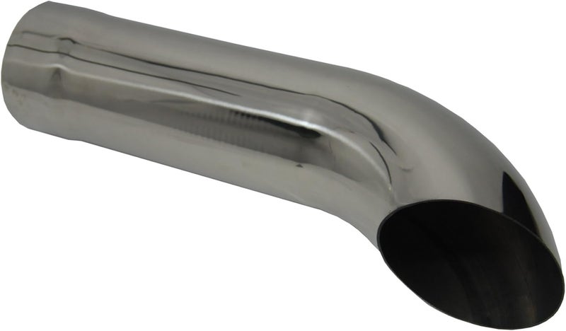 WESDON Chrome Plated Exhaust Turn Down Tip - 2.25" Diameter x 9.00" Long with 2.00" Inlet