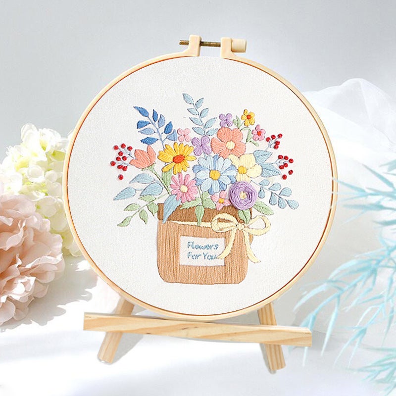 New Embroidery Diy Simple Beginner Training Material Package Su Embroidery Hunan Embroidery Cross Stitch French Production Beginner - Image 1