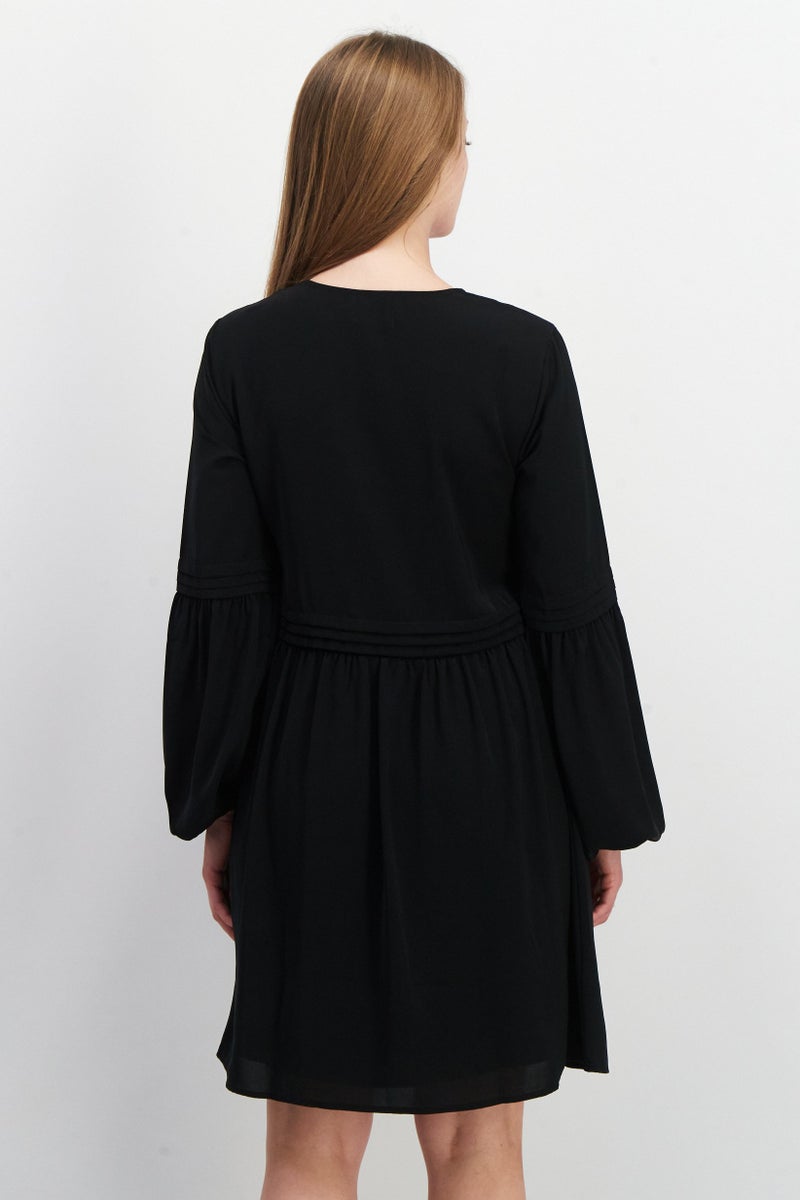 NA-KD فستان ميني بسيط للنساء، أسود - Image 3