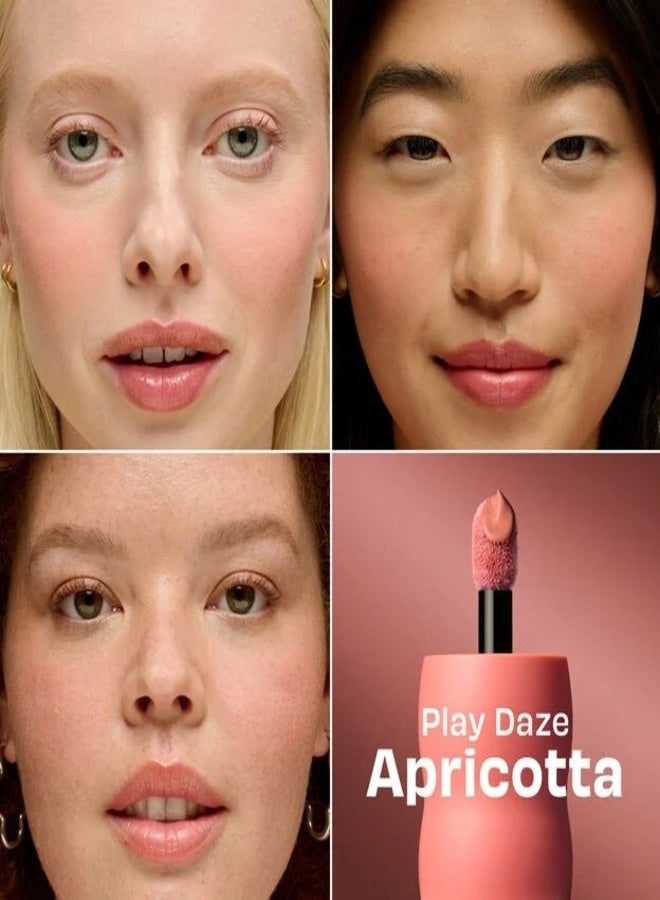 Benefit Play Daze Airy Liquid Blush – Apricotta (Warm Apricot Peach) 6ml | Lightweight Buildable Liquid Blusher with Soft-Focus Matte Finish, Long-Wearing & Waterproof Formula - Image 2