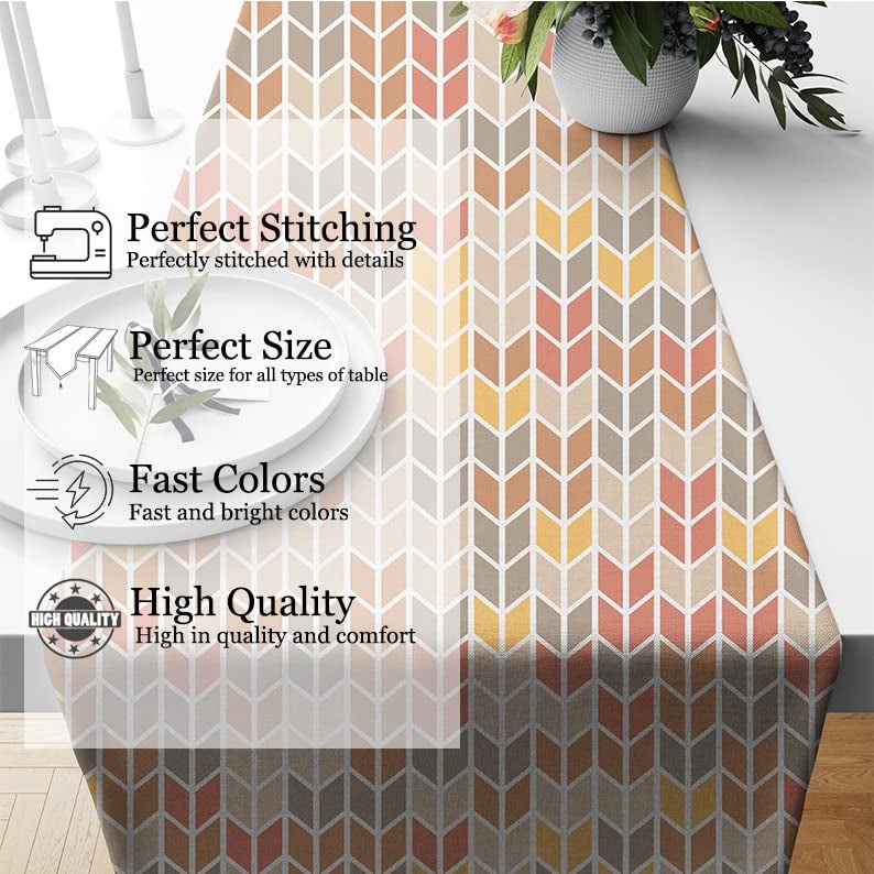 BRICK HOME Geometrical Printed Poly Cotton 6 Seater Table Runner and Bed Runner ( 13 X 72 Inches ) - Image 2