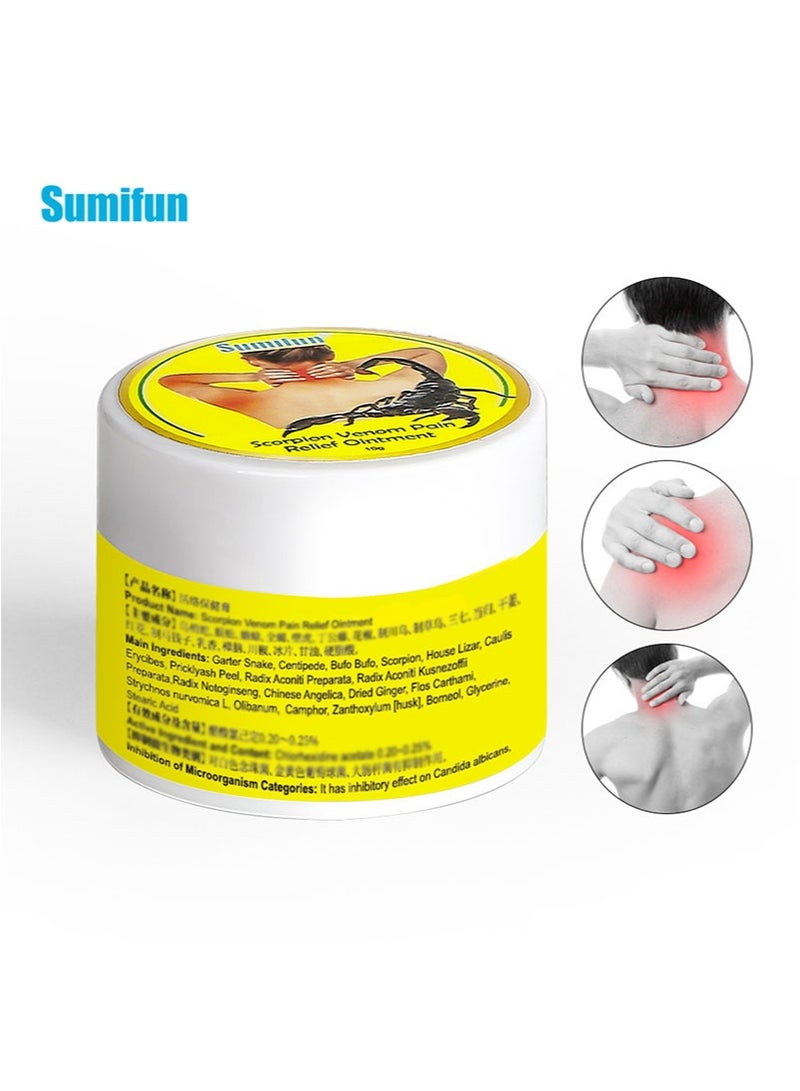 سوميفون 3 قطع مرهم لتسكين الألم، طبيعي وقوي، تسكين سريع لآلام المفاصل والعضلات، مناسب للمفاصل والرقبة والركبتين والكتفين والجسم (10 جم + 10 جم + 10 جم) - Image 4