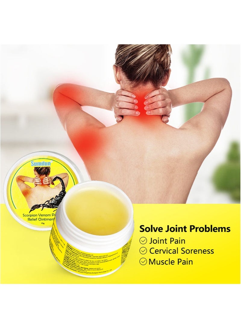 سوميفون 3 قطع مرهم لتسكين الألم، طبيعي وقوي، تسكين سريع لآلام المفاصل والعضلات، مناسب للمفاصل والرقبة والركبتين والكتفين والجسم (10 جم + 10 جم + 10 جم) - Image 5