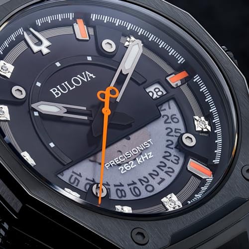 Bulova ساعة بولوفا مارك أنتوني للرجال سلسلة X بمينا الماس على قرص أسود مطلي بالأيونات، الطراز: 98D183 - Image 2