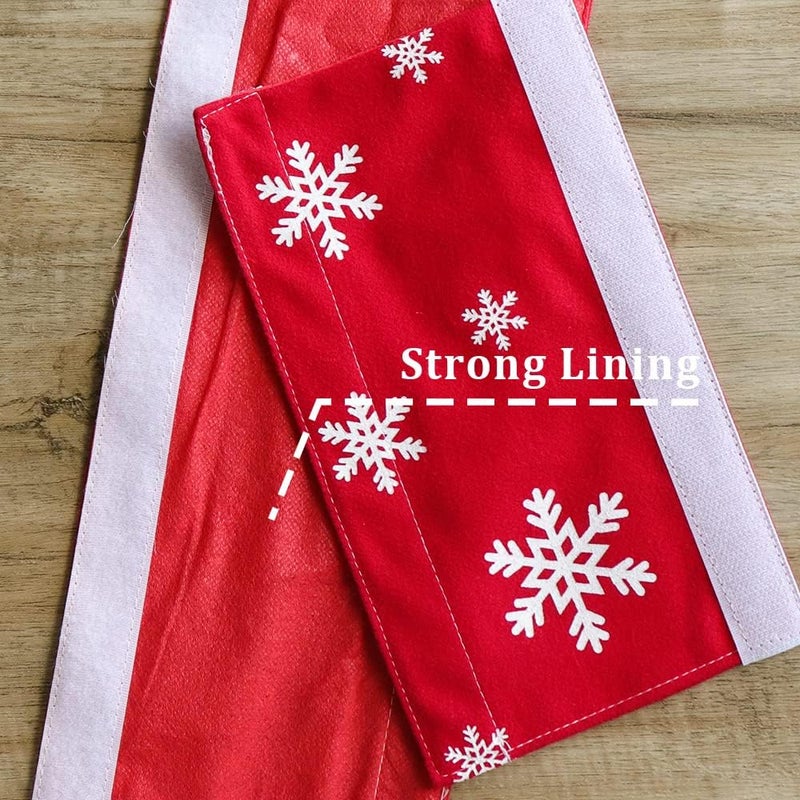 LimBridge Christmas Refrigerator Door Handle Cover, Design with Snowflakes, Two Sizes Red 8pcs Handle Cover for Kitchen Fridge, Microwave, Dishwasher Handle Decorations - Image 4