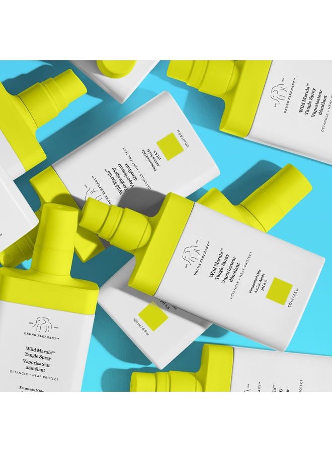 Drunk Elephant Wild Marula Tangle Spray - 120 ml/4 fl oz - Detangler and Heat Protectant - Clean Clinical - Sulfate-Free - Cruelty-Free - Dermatologist-Tested - Free of Essential Oils, Silicones, SLS  - Image 4