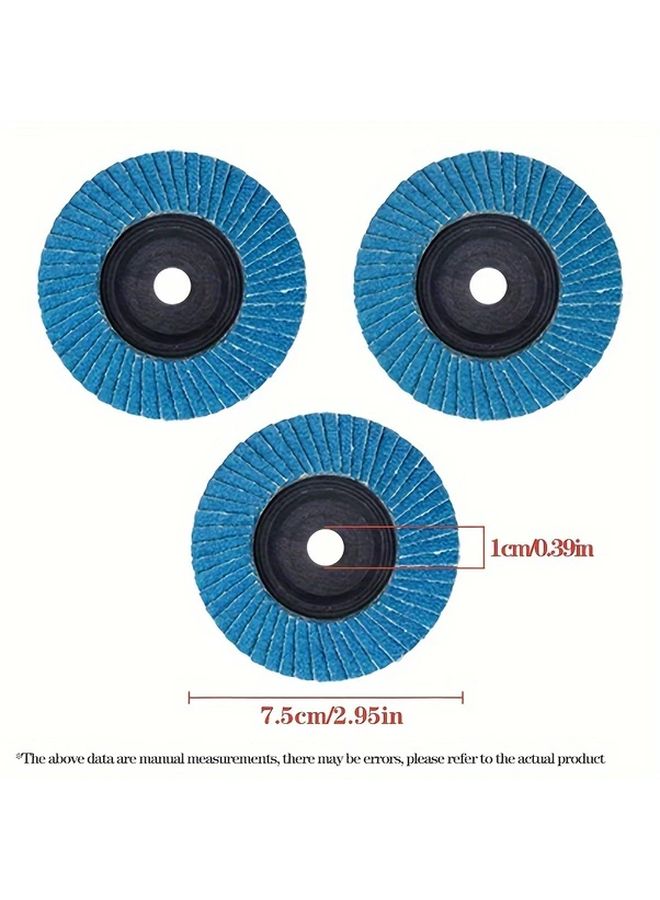 5Pcs 75mm Diamond Grinding and Polishing Sheets Medium Grit Wood Sanding Rust Removal Discs - Image 3