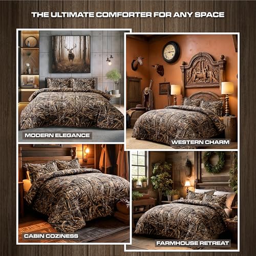 VISI-ONE Realtree Max-5 Camo Twin 2 Piece Comforter Set – All-Season Lightweight Microfiber Bedding, Farmhouse Décor, Rustic Unisex Style for Mancave, Cabin, Lodge, RV, Camping, and Outdoor Adventure - Image 3