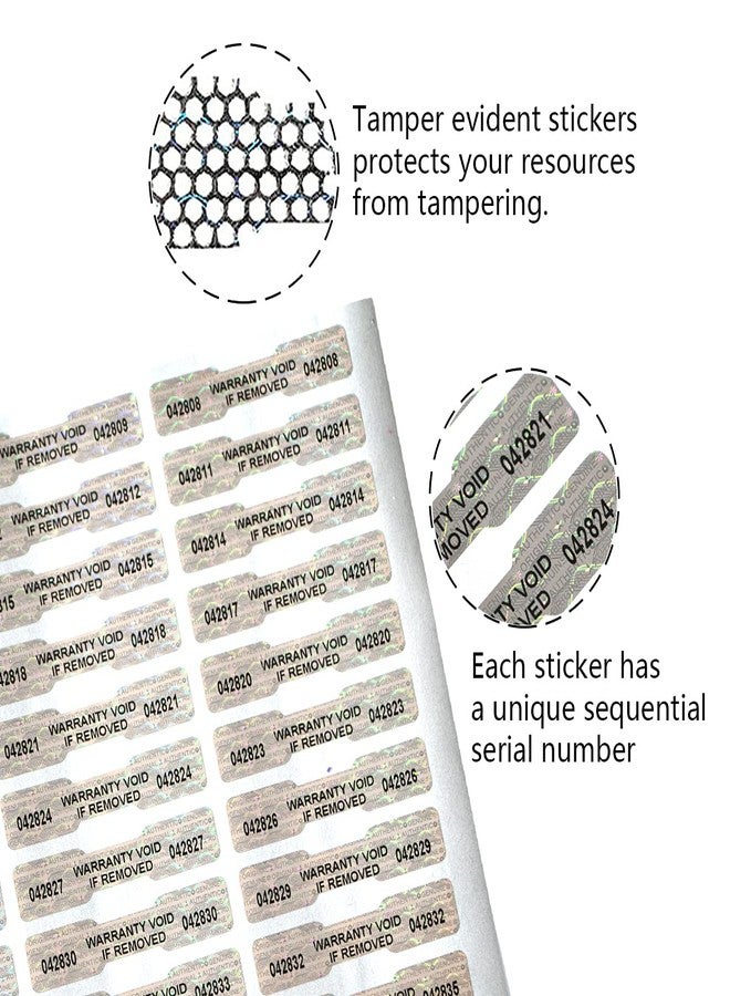 dose not apply 300 Pcs Bone Silver Hologram Sticker Holographic Tamper Evident Label High Security Warranty Seal Sticker with Serial Numbers(0.4 Inch X 2 Inch,GQYHLABO) - Image 4