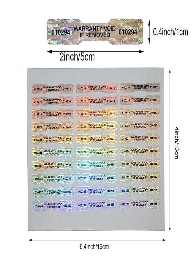 dose not apply 300 Pcs Bone Silver Hologram Sticker Holographic Tamper Evident Label High Security Warranty Seal Sticker with Serial Numbers(0.4 Inch X 2 Inch,GQYHLABO) - Image 5