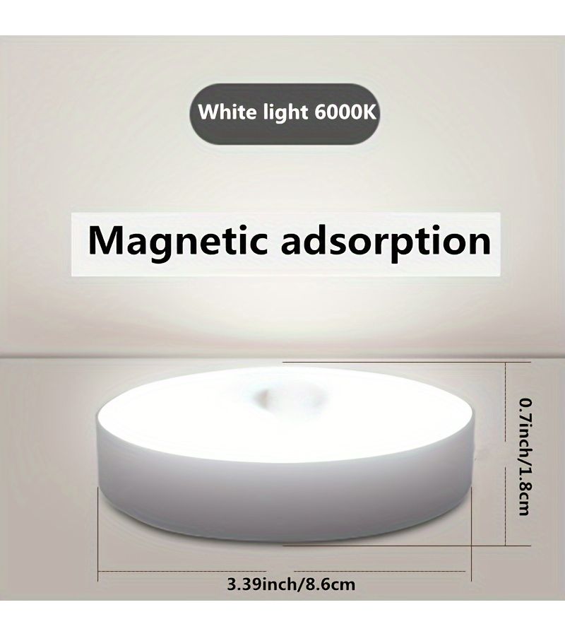 Motion Sensor Night Light Warm Light Battery Operated for Hallway Stairs Bedroom - Image 4