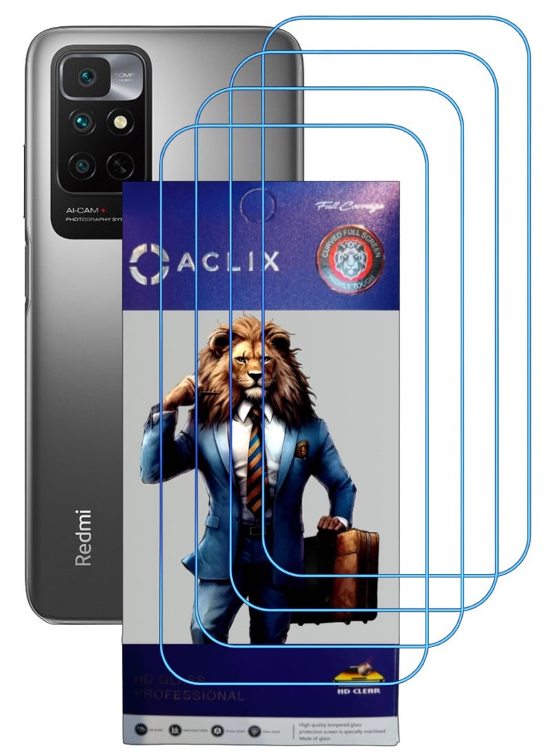 ACLIX 4 Pieces Antistatic ESD Dustproof Premium Quality High Definition Clear Tempered Glass Screen Protector Designed For Xiaomi Redmi Note 11 4G - Image 1