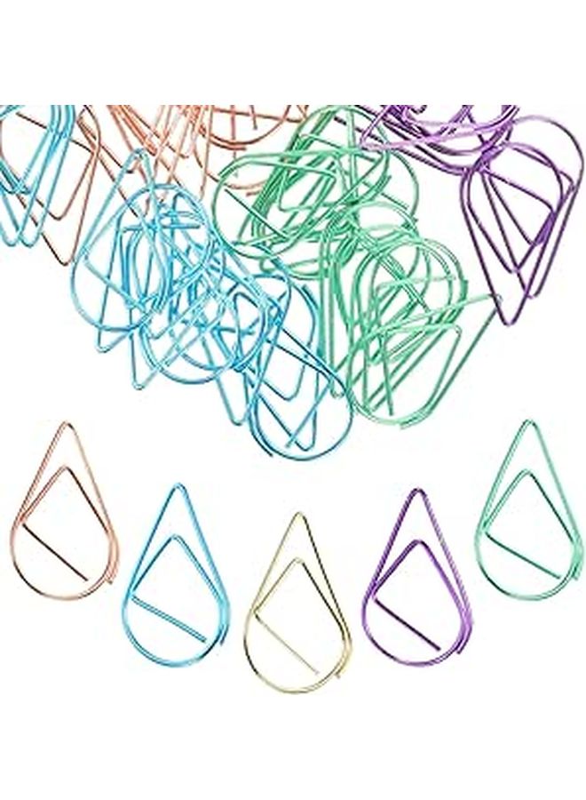 Assorted Colors Metal Paper Clips Decorative Hollow Out Design for Documents and Bookmarks - Image 1