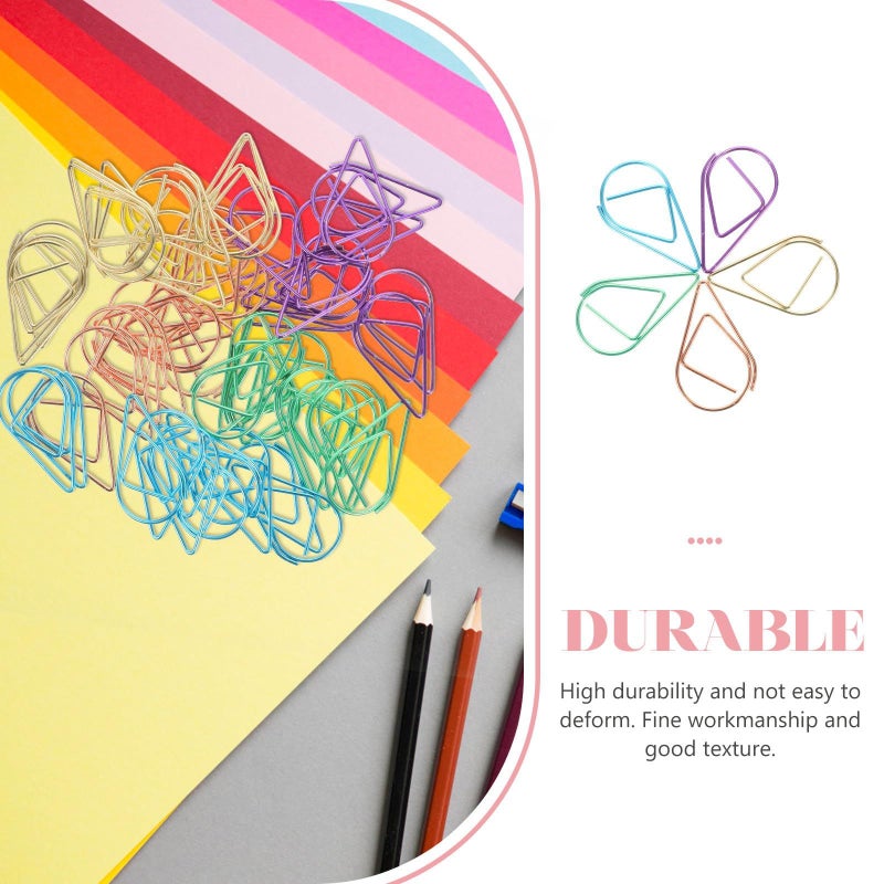 Assorted Colors Metal Paper Clips Decorative Hollow Out Design for Documents and Bookmarks - Image 4