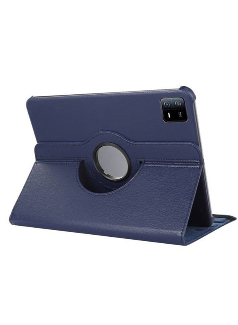 for Honor Pad X9a 11.5 Inch Case Cover, Multi-Angle Stand + 368 Rotating Bracket + Shockproof Leather Slim Protective Cover,Blue - Image 1