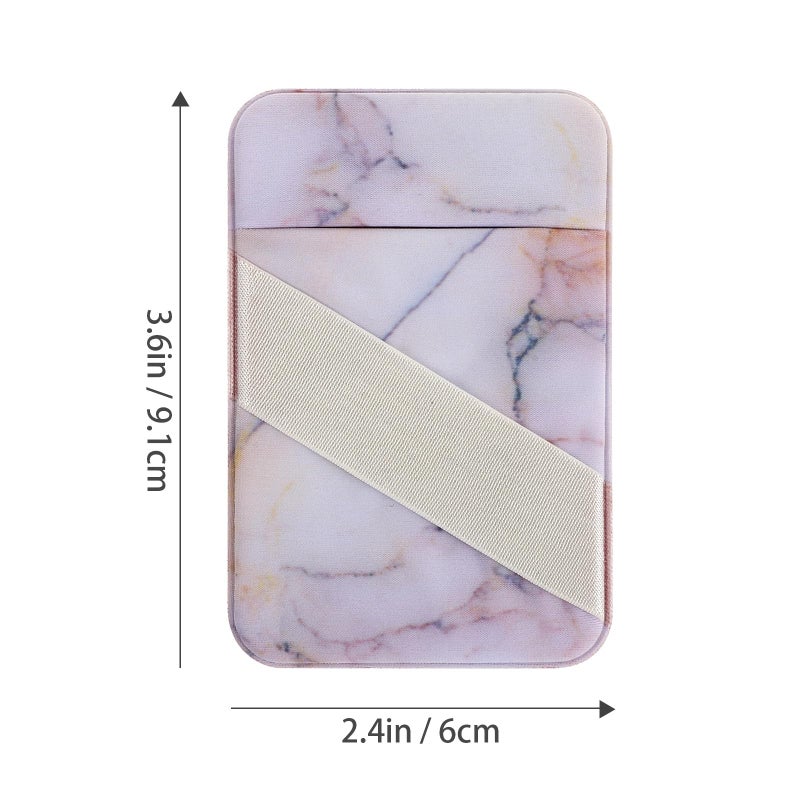 Double Layer Adhesive Card Pocket Wallet Sticker For Smartphones Travel Use 93x61mm Red Blue 2pcs - Image 3