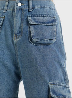 Ginger Multi-Pocket Straight Leg Cargo Jeans  - Image 4