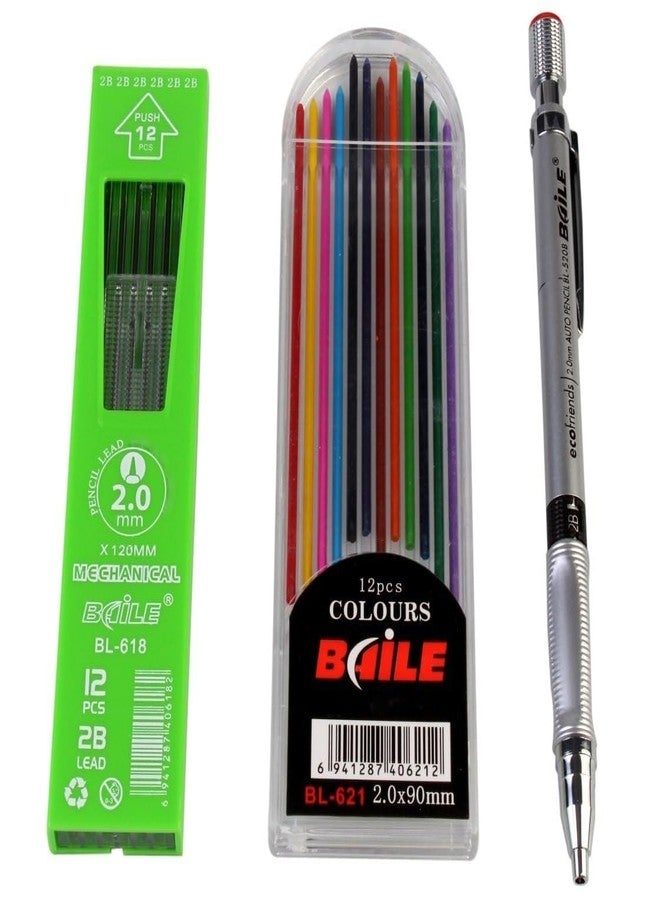KRAFTMASTERS�Set 1 of Mechanical Lead Pencil, 12 Black Leads And 12 Color Leads - Image 5