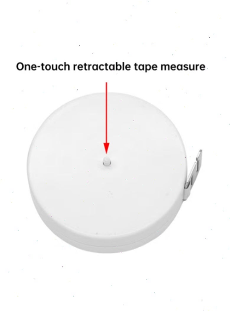 يشارك Bmi قياس الشريط، Bmi عجلة حاسبة مؤشر كتلة الجسم حاسبة، قياس الشريط للجسم للوزن الخصر الصحة القياس الدقيق (الأبيض) - Image 2