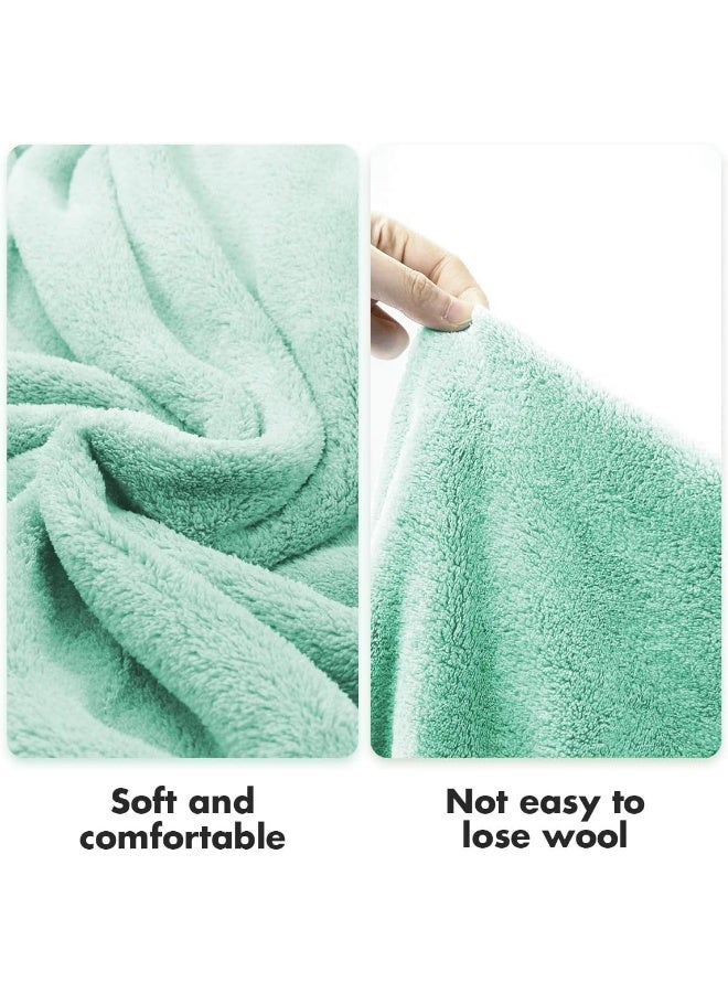ROMASA Toddler Hooded Bath Towel Ultra Soft Towel Highly Absorbent Bathrobe Blanket for Boys Girls- 27.5" x 55"(Green Shark-Shape) - Image 5