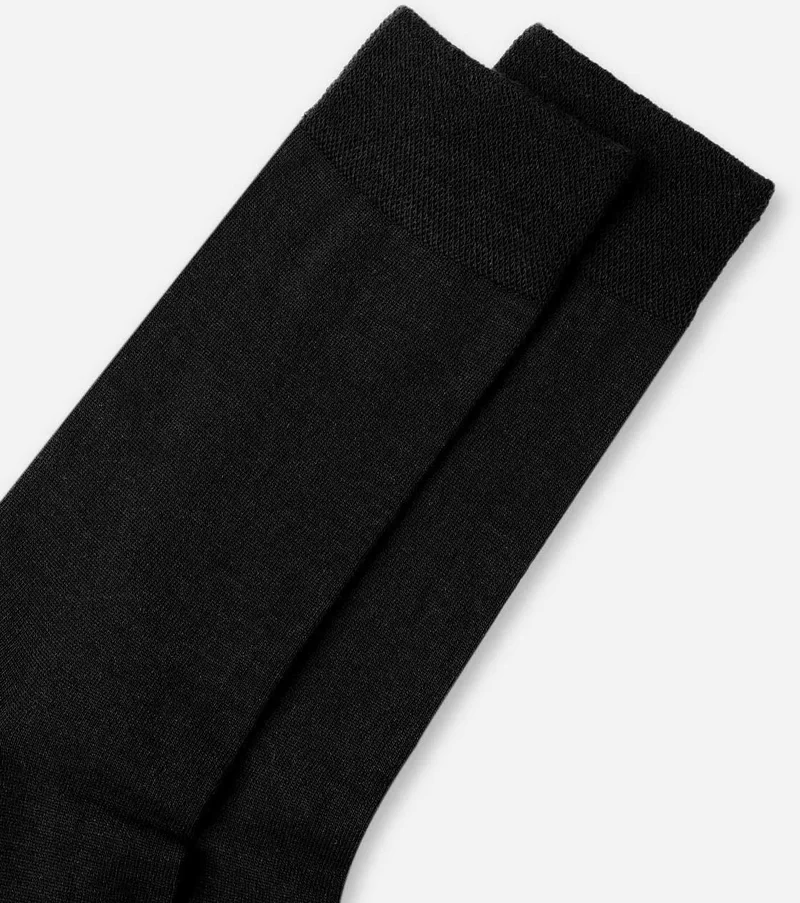 Mısırlı Çorap Egyptian Men's Lambswool Wool Single Black Socks M-63000-SI