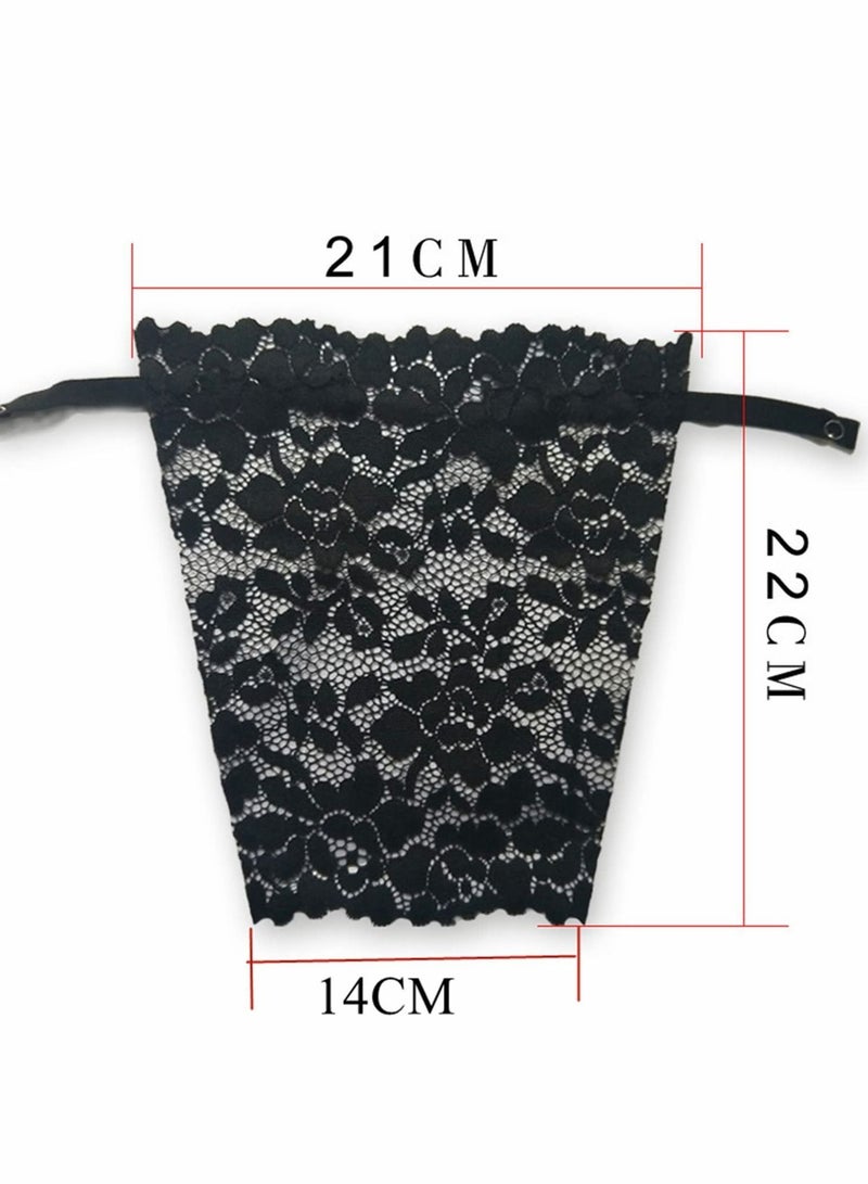 3pcs Lady Lace Clip on Mock Camisole, Overlay Modesty Panel Vest for Women - Image 5