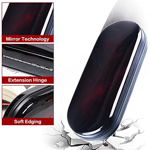 Vemiss Hard Shell Eyeglass Cases, Lightweight Portable Glasses Case for Women Men (A-red) - Image 4