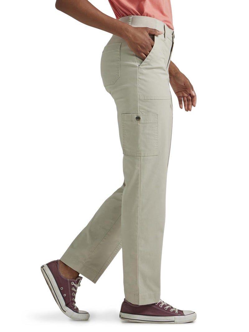 Lee Women's Ultra Lux Comfort with Flex-to-Go Utility Pant Salina Stone 16 - Image 2