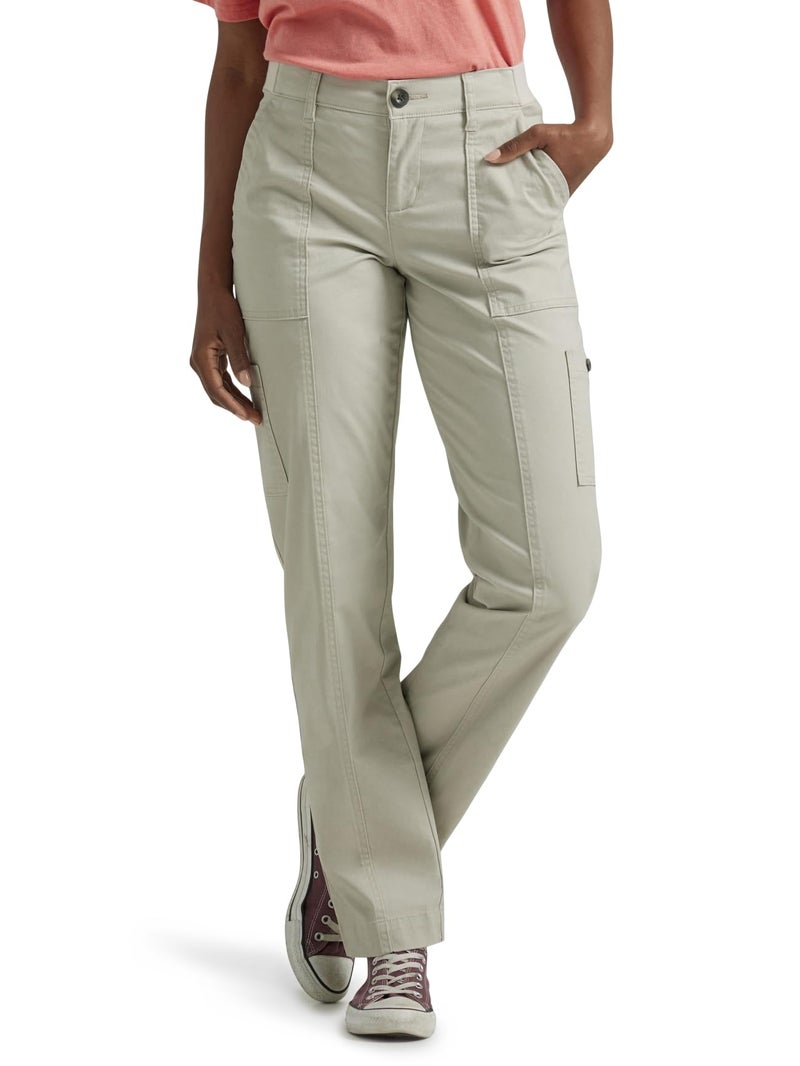 Lee Women's Ultra Lux Comfort with Flex-to-Go Utility Pant Salina Stone 16 - Image 1