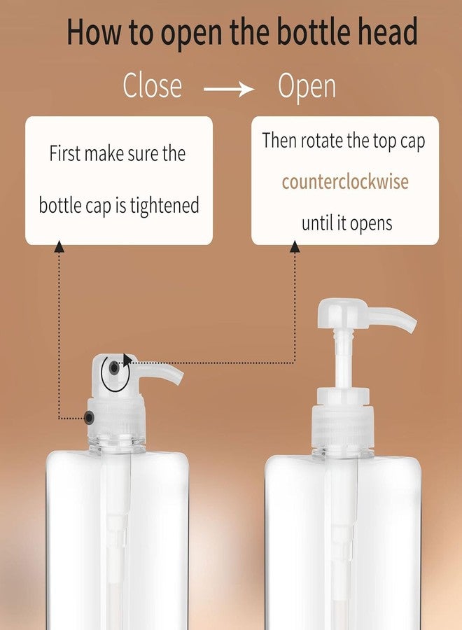 STARFLYER Pump Bottle Dispenser 22oz/650ml 1 Pack Refillable Square Plastic Lotion Dispenser Empty Lotion Pump Bottle for Essential Oil Lotion, Shampoo, Bathroom Travel. (Clear) - Image 4