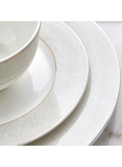 Home Center Noura 32-Piece Bone China Dinner Set - Serves 6  - Image 2