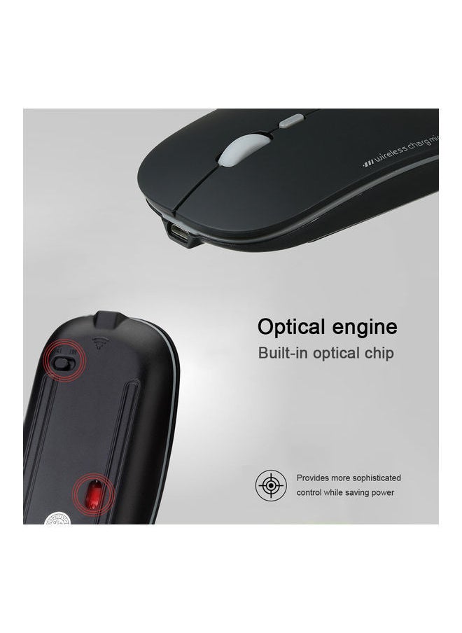 NIBEMINENT USB Charging Wireless Mouse Matte Black  - Image 3