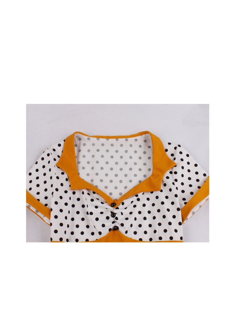 Loquat Polka Dot Elegant Dress  - Image 3