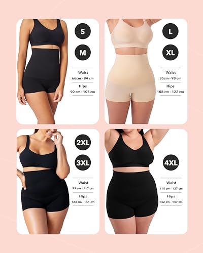 SHAPERMINT Tummy Control Shapewear - Body Shaper Tummy Control Boyshort, Body Shaper for Women, Plus Size Shapewear Nude - Image 4
