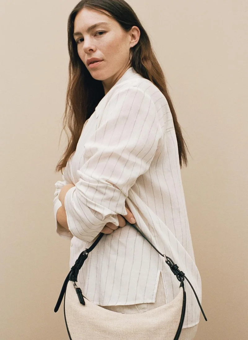 MANGO Shopper-Style Shoulder Bag