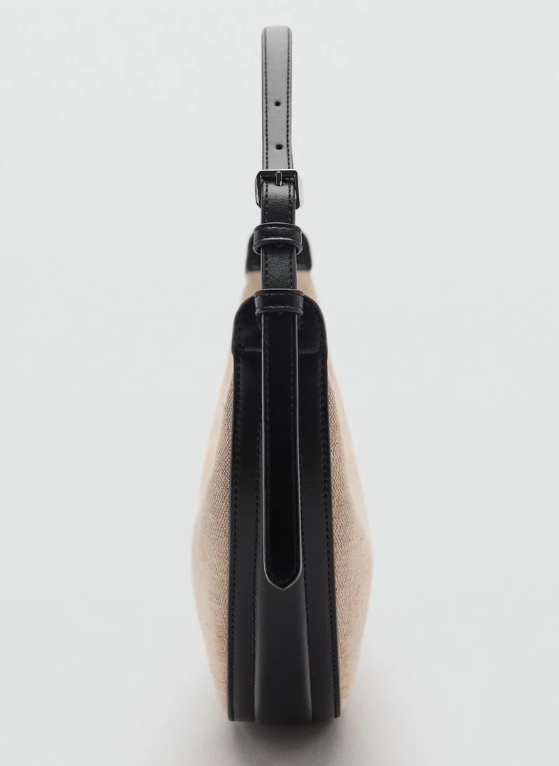 MANGO Shopper-Style Shoulder Bag