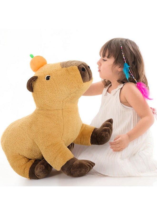 MaoGoLan MaoGoLan Big Capybara Plush Toy, 24” Lifelike Large Capybara Stuffed Animal, Realistic Giant Stuffed Capybara Soft Body Hugging Pillow for Boy Girl, Best Gift for Special Day  - Image 1