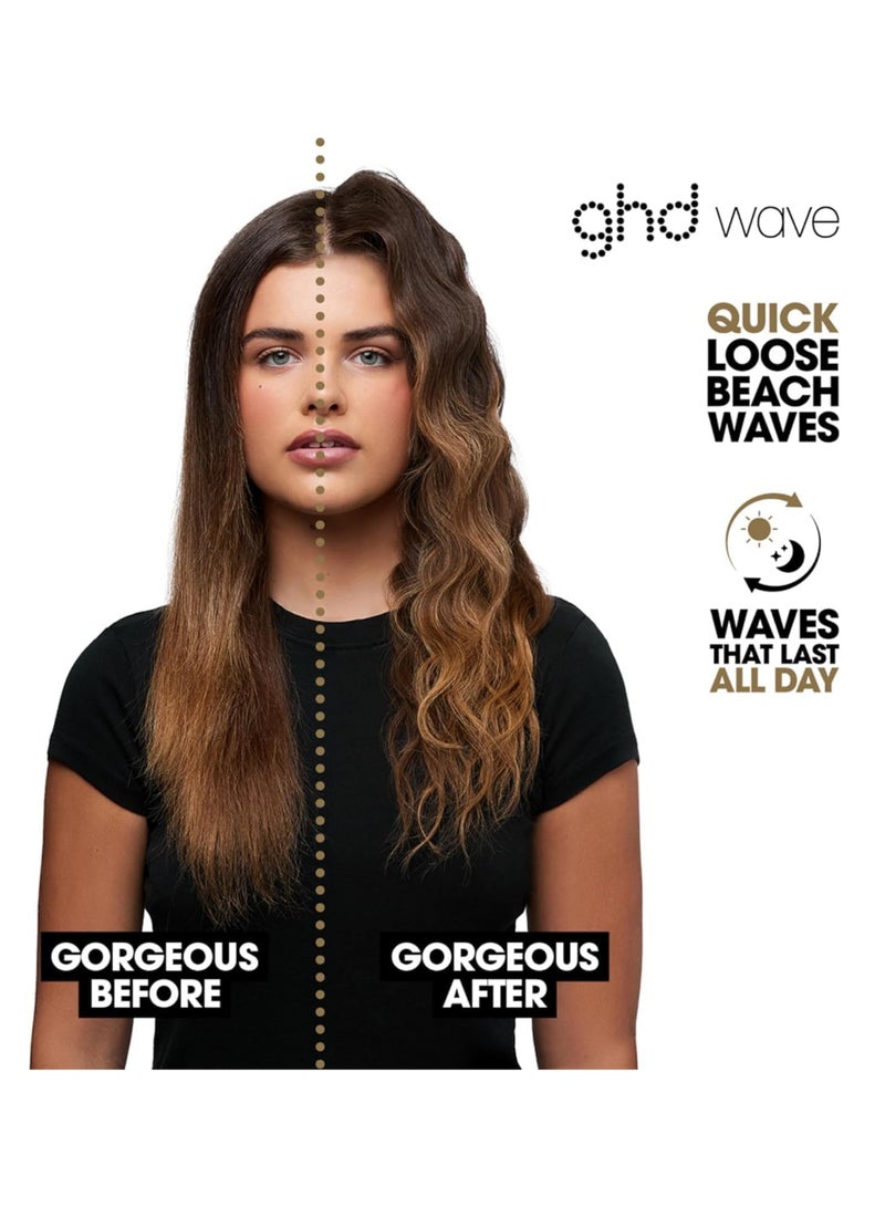 GHD Wave Triple Barrel Hair Waver – Professional Styling Tool for Effortless Beach Waves, 3-Barrel Design, Anti-Frizz, 185°C Heat Control No Extreme Heat Damage for All Hair Types – Black - Image 2