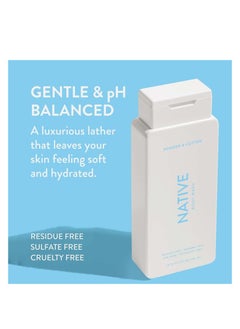 native Native Body Wash for Men & Women, Seasonal | Sulfate Free, Paraben Free, Dye Free, with Naturally Derived Clean Ingredients Leaving Skin Soft and Hydrating, Powder & Cotton 18 oz - 2 Pk  - Image 2