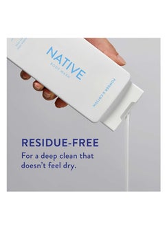 native Native Body Wash for Men & Women, Seasonal | Sulfate Free, Paraben Free, Dye Free, with Naturally Derived Clean Ingredients Leaving Skin Soft and Hydrating, Powder & Cotton 18 oz - 2 Pk  - Image 3